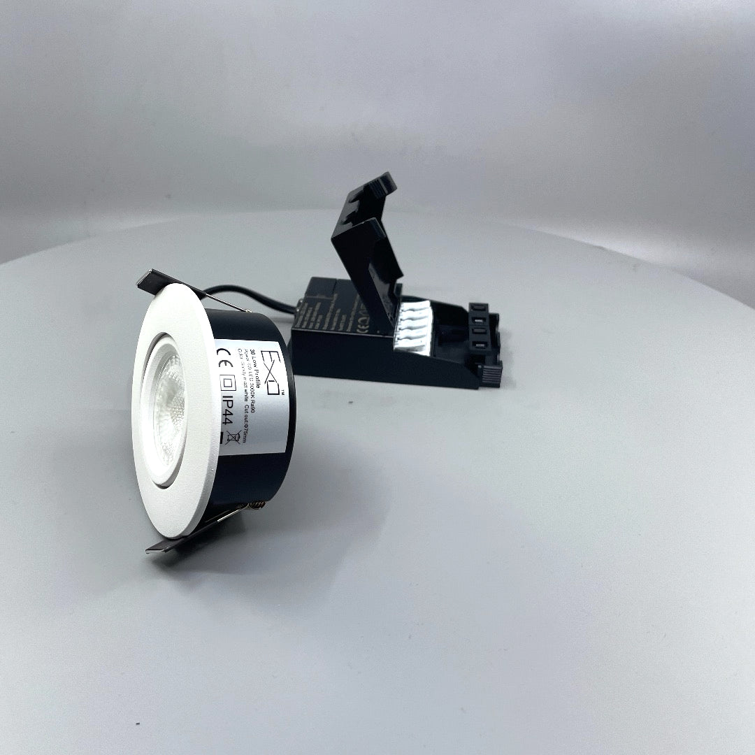 Daxtor EXO 30 Low Profile LED downlight 6W 3000K – mat hvid (360° frame 5)