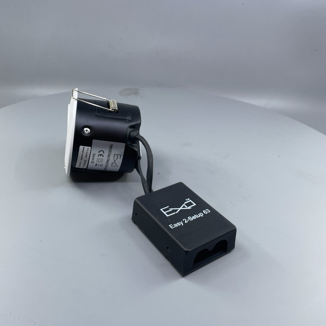 Daxtor Easy 2-Setup 63 GU10 indbygningsspot, hvid, kipbar, Ø88 mm (360° frame 6)