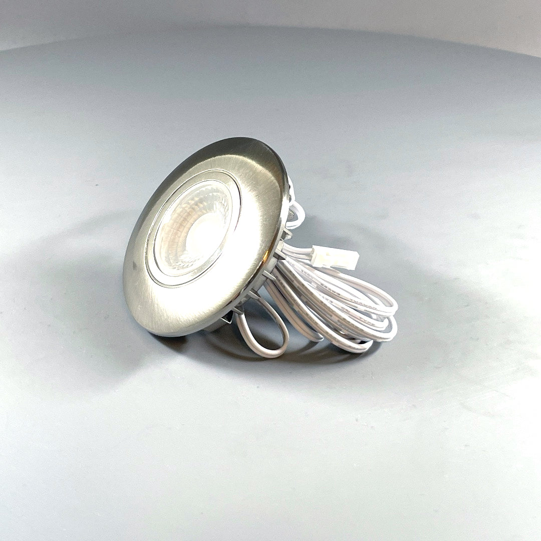 Daxtor Furniture DL 16 LED møbelspot 3W 2700K – satin nikkel (360° frame 6)