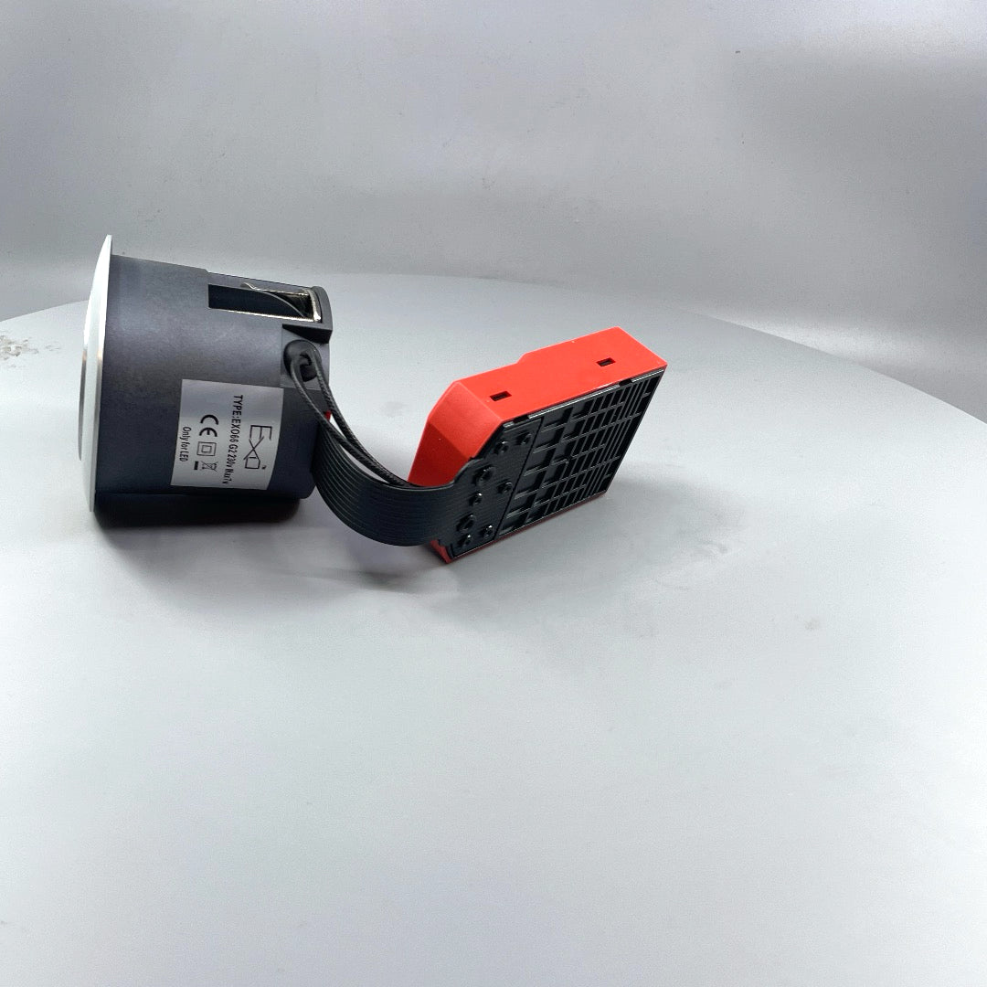 EXO 66 Udendørs indbygningsspot rund børstet aluminum (360° frame 6)