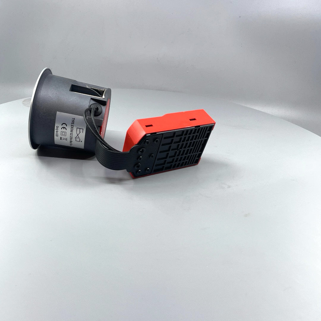 EXO 66 Udendørs indbygningsspot rund børstet aluminum (360° frame 7)
