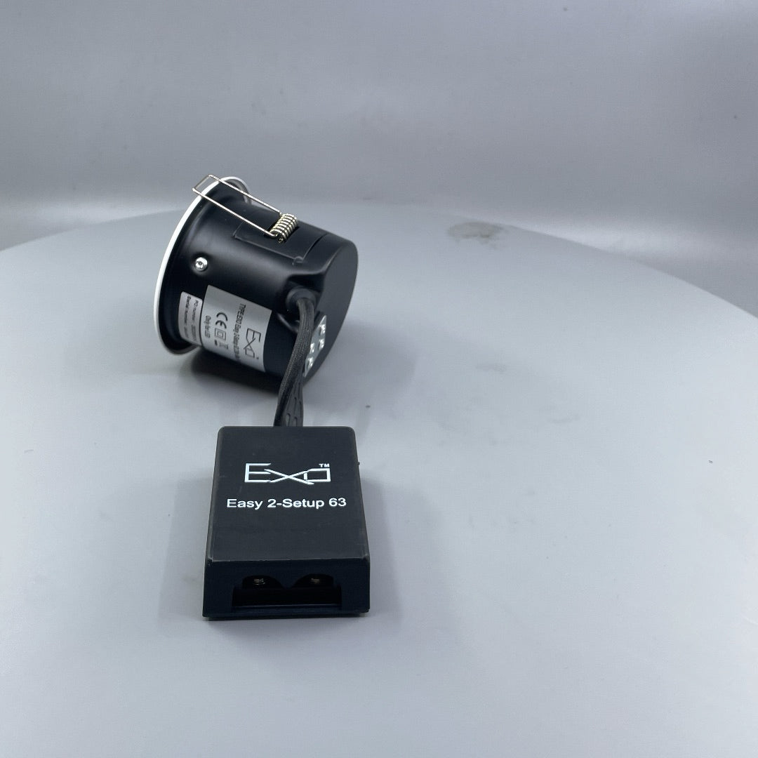 Daxtor Easy 2-Setup 63 GU10 indbygningsspot, hvid, kipbar, Ø88 mm (360° frame 8)