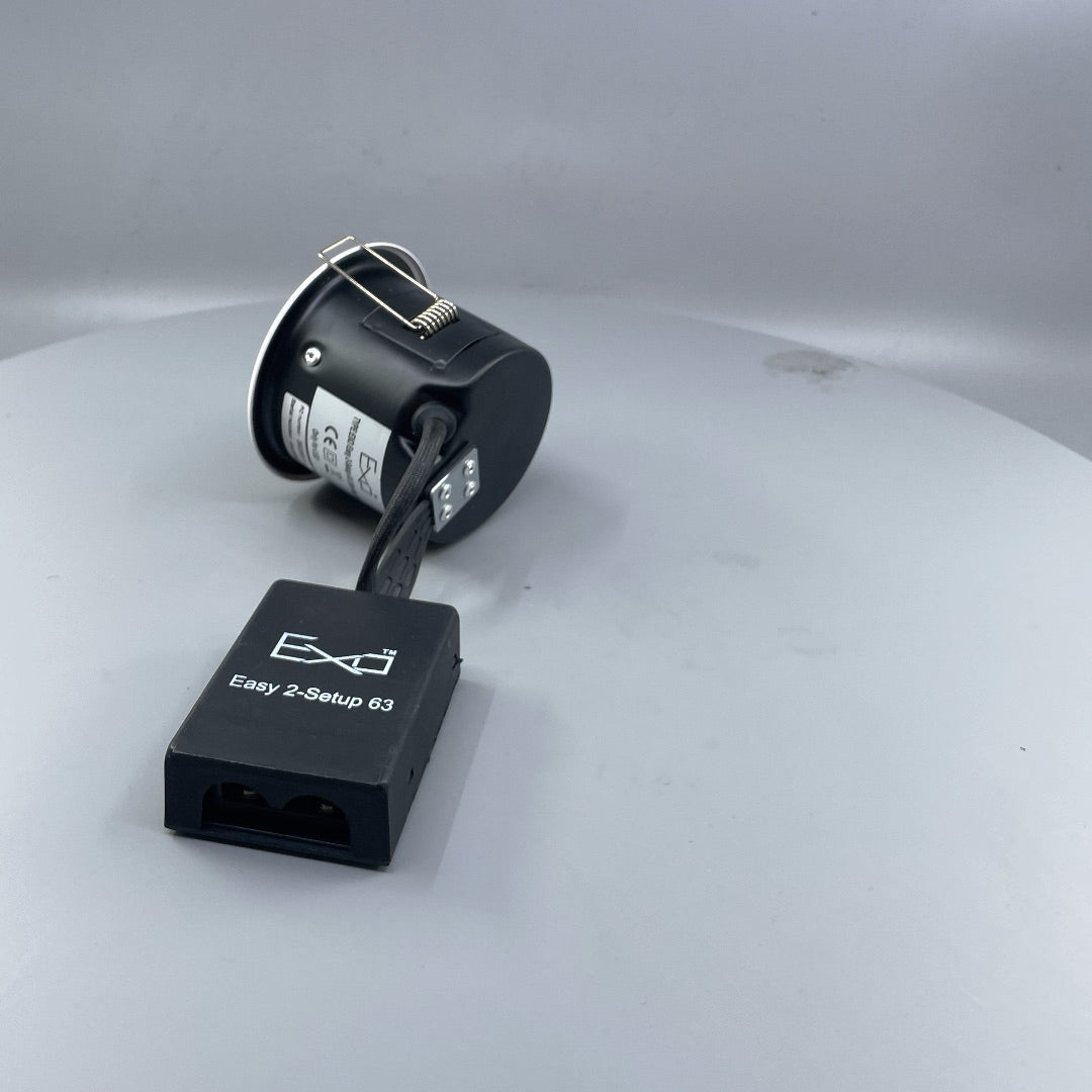 Daxtor Easy 2-Setup 63 GU10 indbygningsspot, hvid, kipbar, Ø88 mm (360° frame 9)