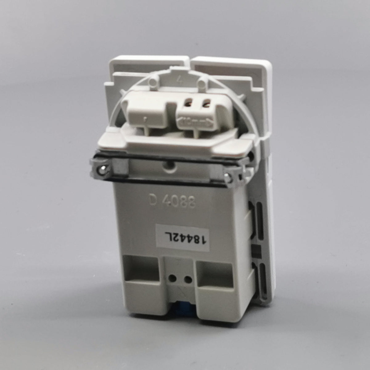 Fuga dobbelt stikkontakt med afbryder 1½ modul 2-pol - hvid (360° frame 14)