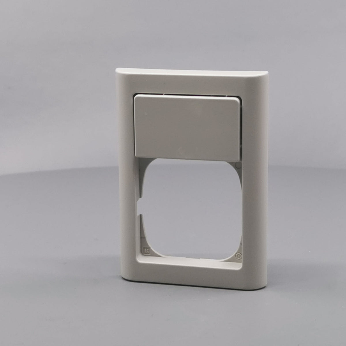 LK Fuga ramme Softline 63 1½m m. tekstfelt - lysegrå (360° frame 2)