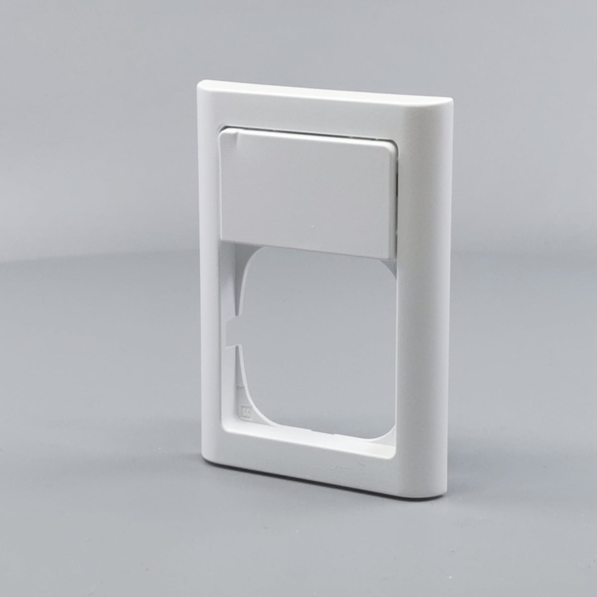 LK Fuga ramme Softline 63 1½m m. tekstfelt - hvid (360° frame 3)