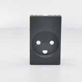 Fuga Afdækning for stikkontakt 1½ modul koksgrå
