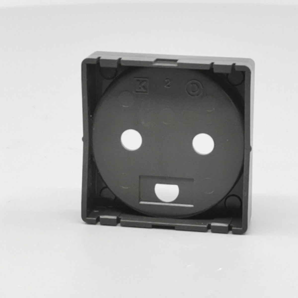 afdækning for stikkontakt 1 modul koksgrå (360° frame 14)