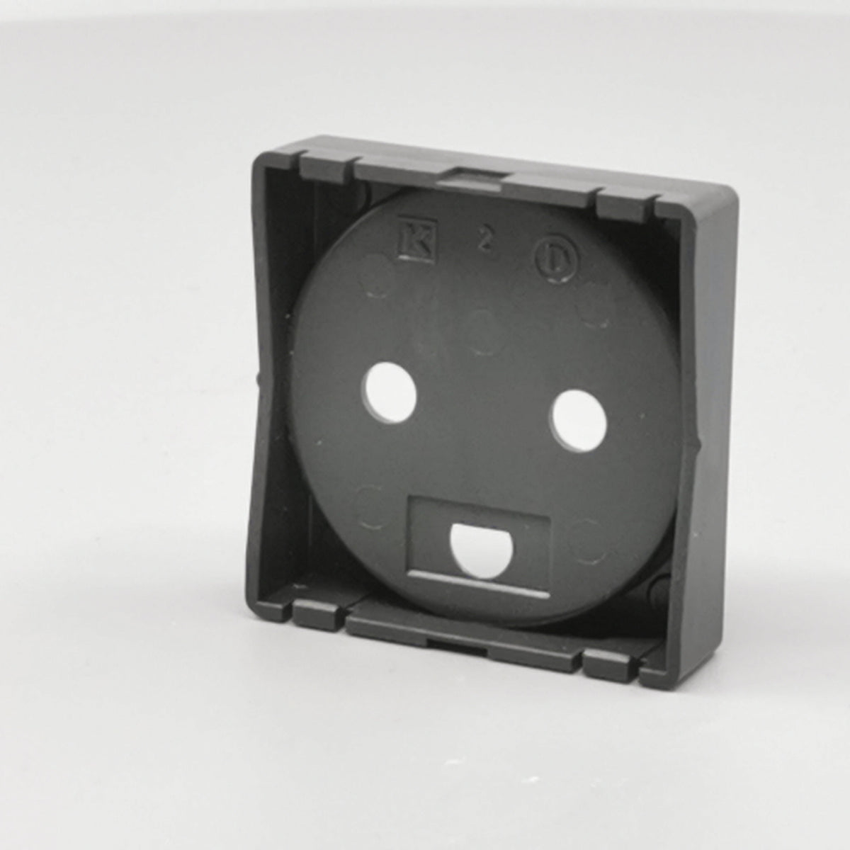 afdækning for stikkontakt 1 modul koksgrå (360° frame 15)