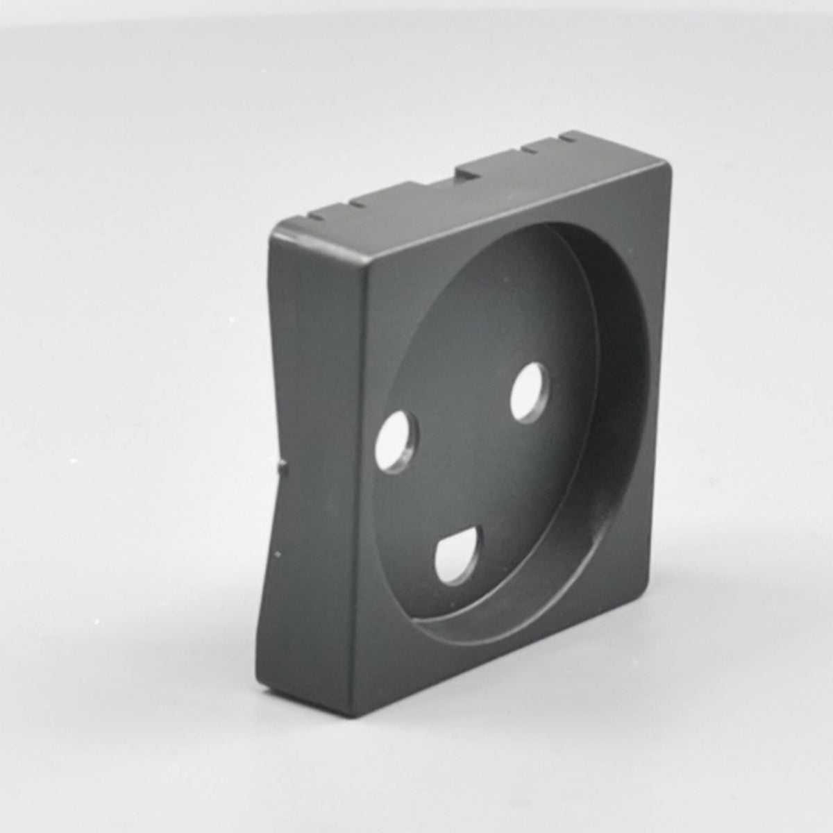 afdækning for stikkontakt 1 modul koksgrå (360° frame 22)