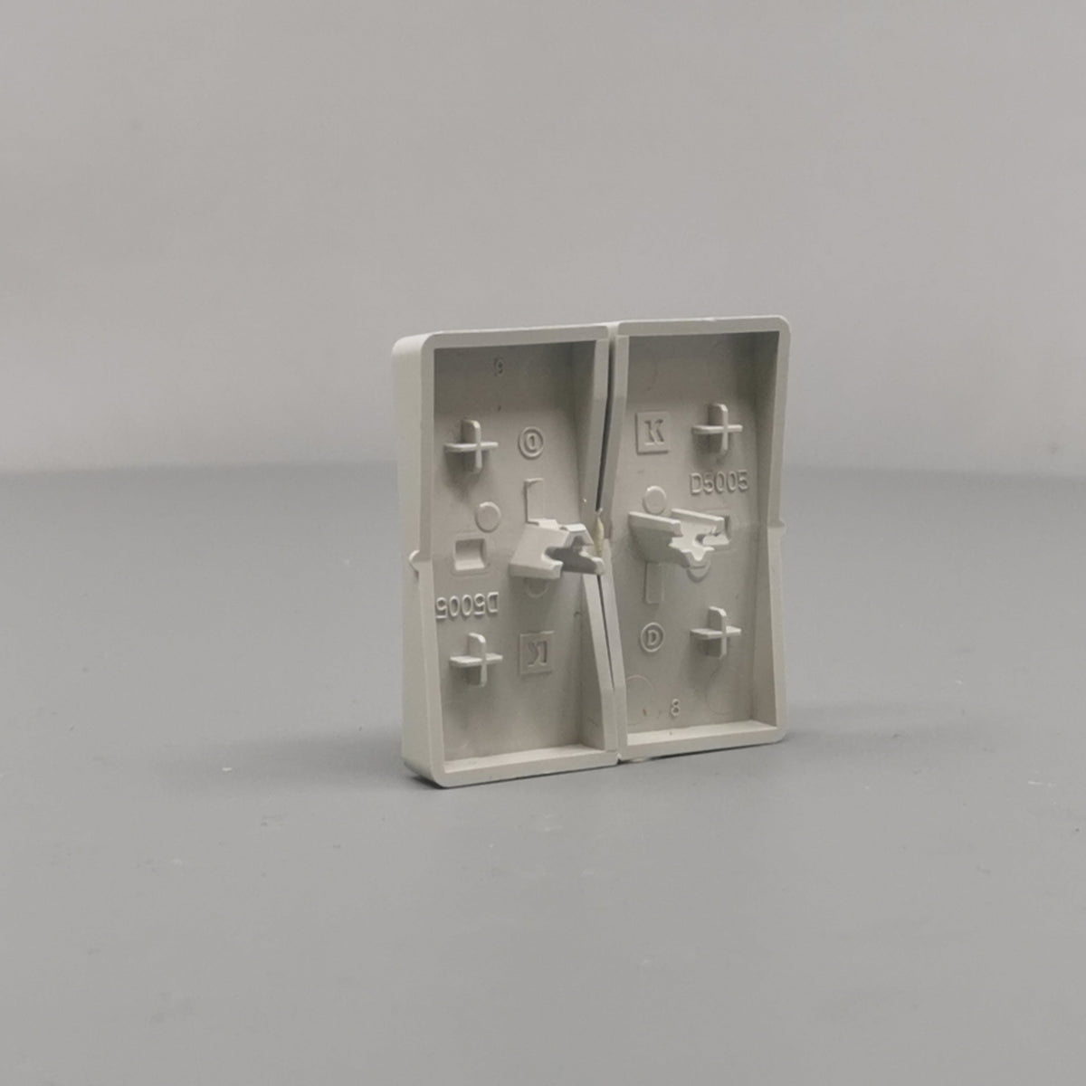 LK Fuga tangentsæt til dobbeltafbryder, gammel model - lysegrå (360° frame 11)