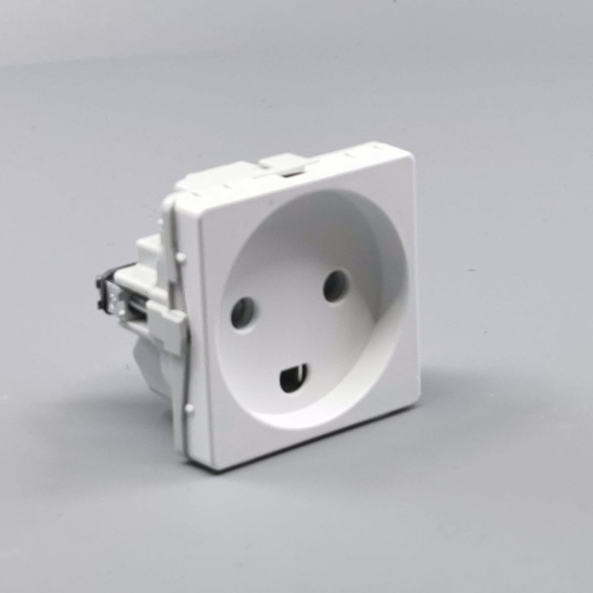 Fuga stikkontakt med jord 1 modul 2-pol - hvid (360° frame 22)