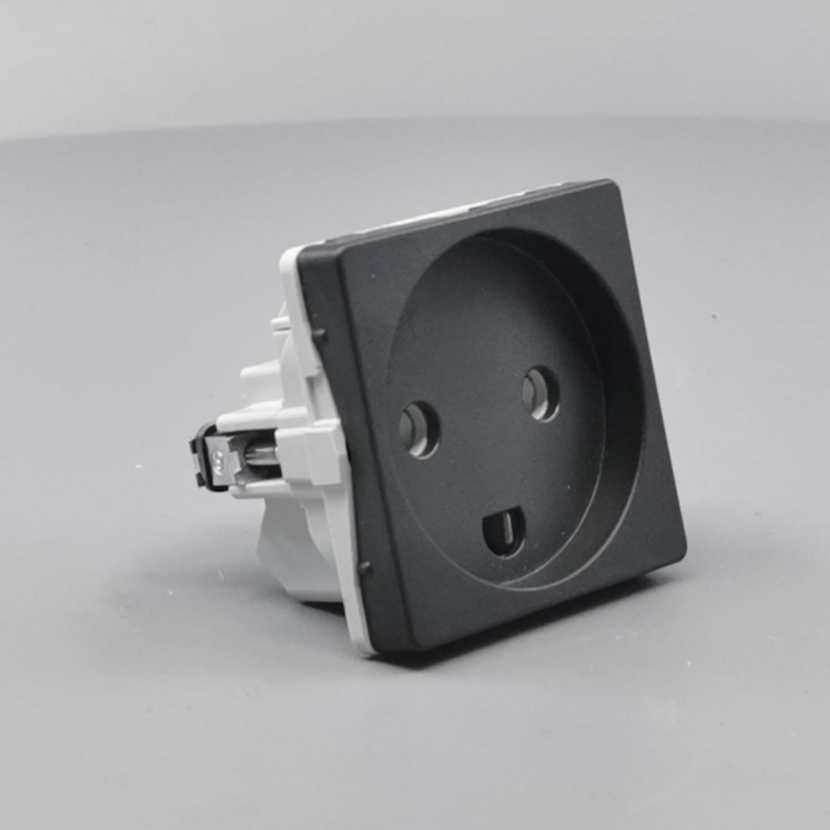 LK Fuga stikkontakt 1 modul m LED -lampe koksgrå (360° frame 22)