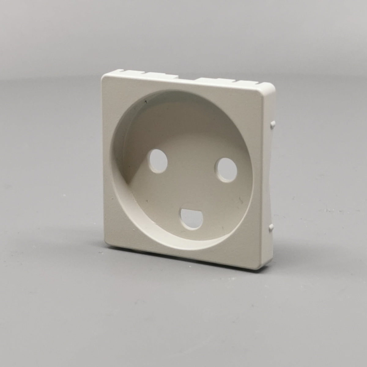 Fuga Afdækning for stikkontakt 1 modul lysegrå (360° frame 3)