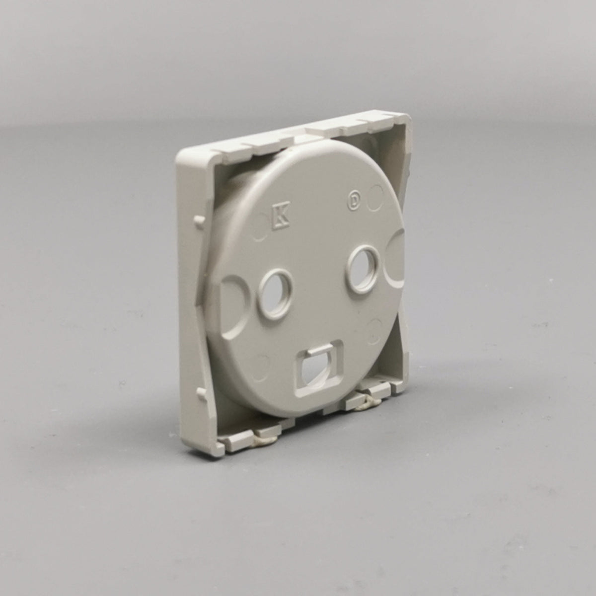 Fuga Afdækning for stikkontakt 1 modul lysegrå (360° frame 10)