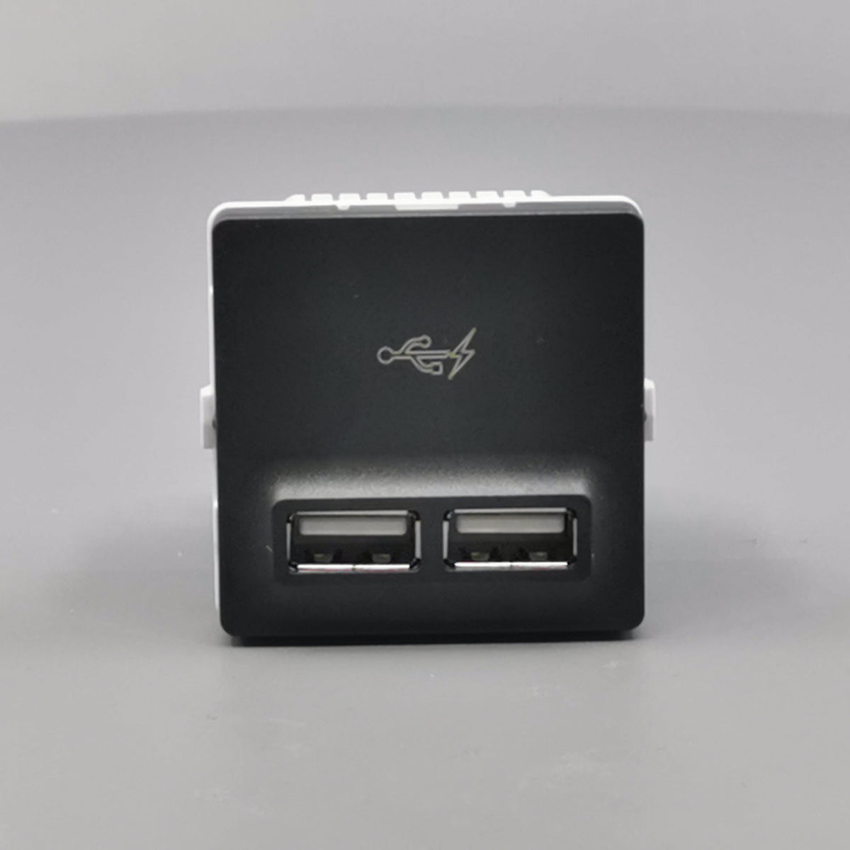 LK Fuga 2xUSB lader 2,1A 1 modul koksgrå