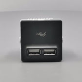 LK Fuga 2xUSB lader 2,1A 1 modul koksgrå
