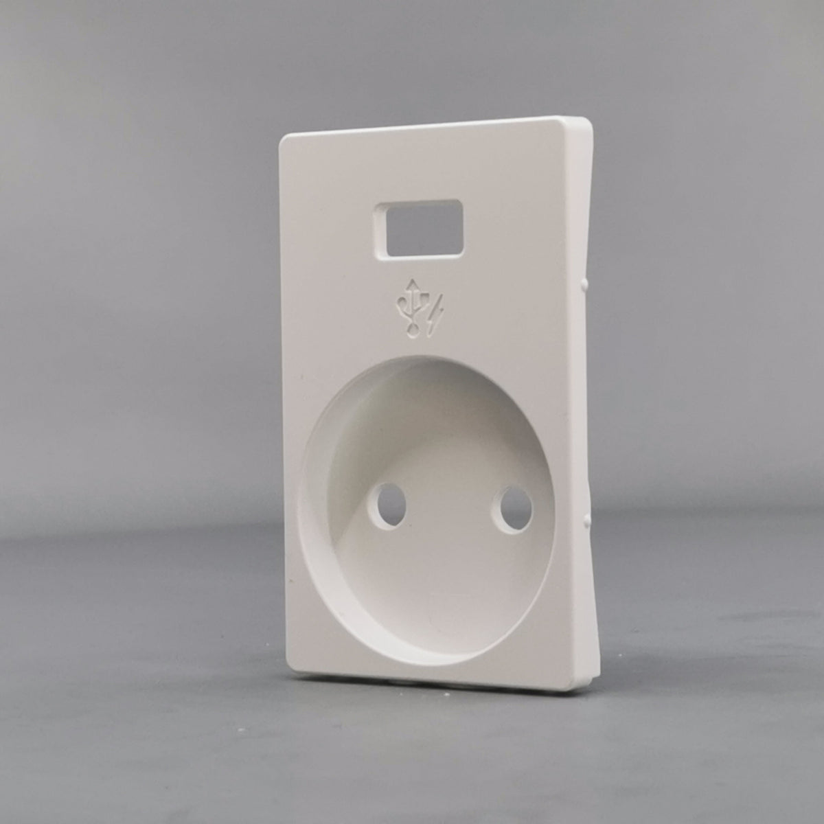 Fuga afdækning stikkontakt u/j med 5V USB hvid (360° frame 3)