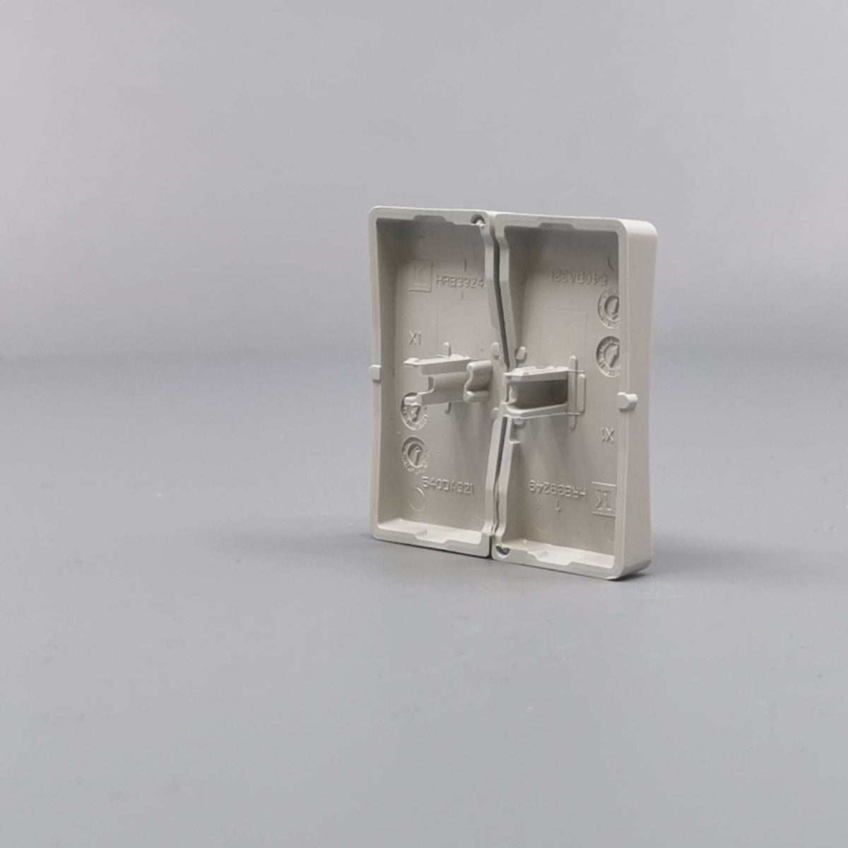LK Fuga tangentsæt til dobbeltafbryder, ny model - lysegrå (360° frame 16)