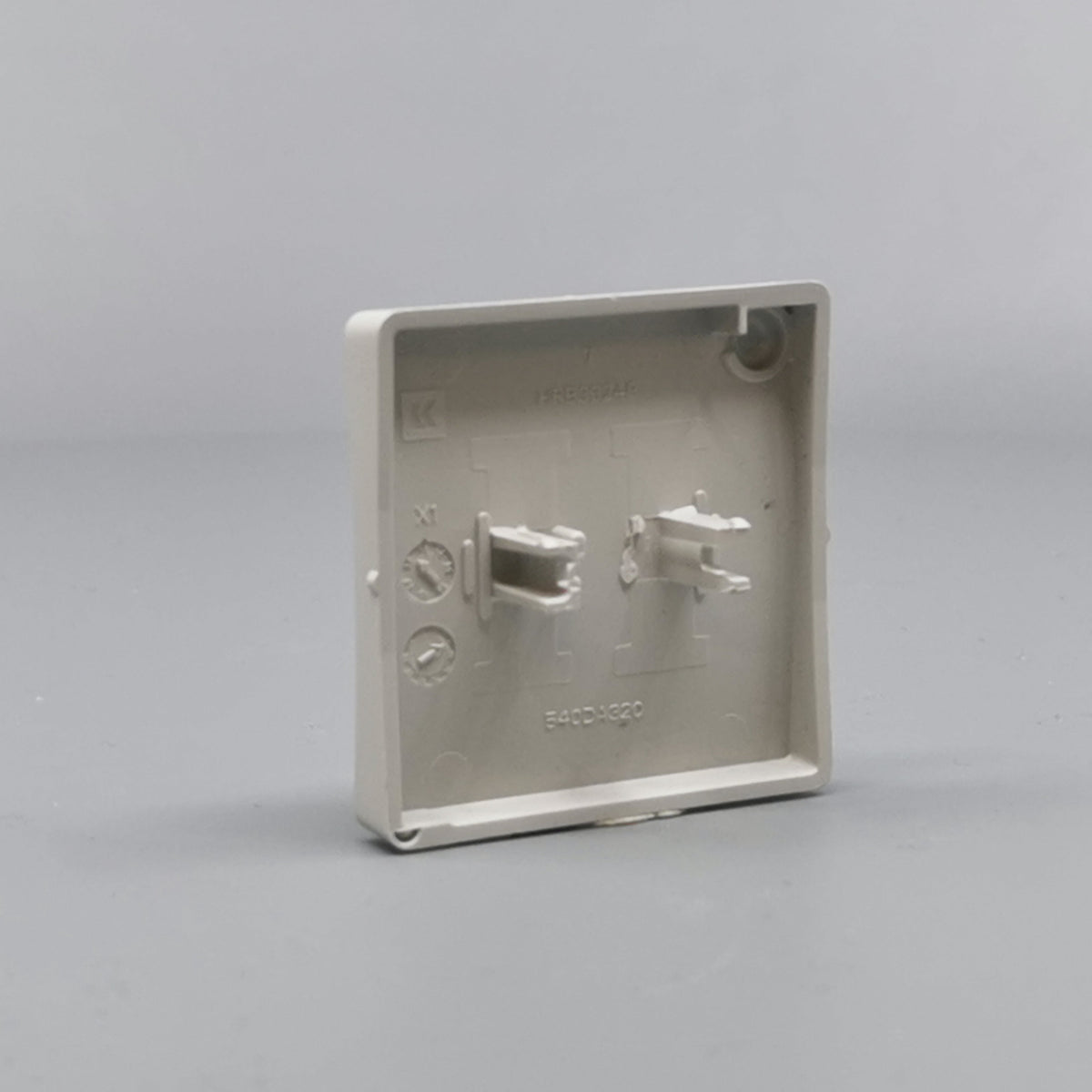 LK FUGA® afbryder 16A tangent 2 pol 1, lysegrå (ny type) (360° frame 11)