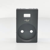 Fuga afdækning stokkontakt u/j med 5V USB koksgrå