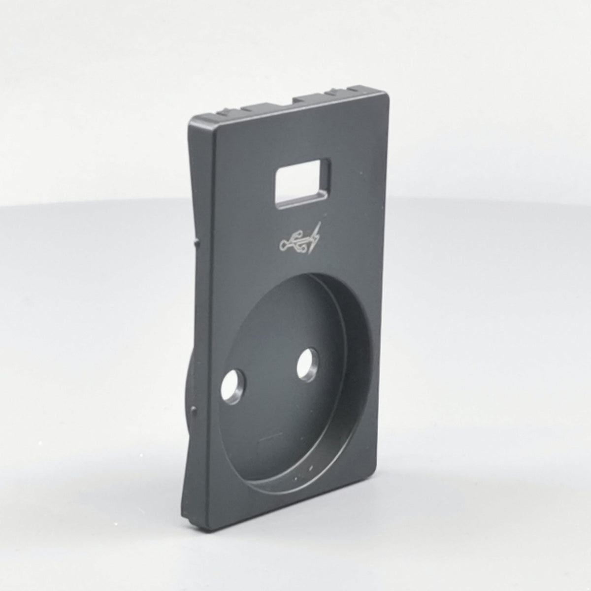 Fuga afdækning stokkontakt u/j med 5V USB koksgrå (360° frame 22)