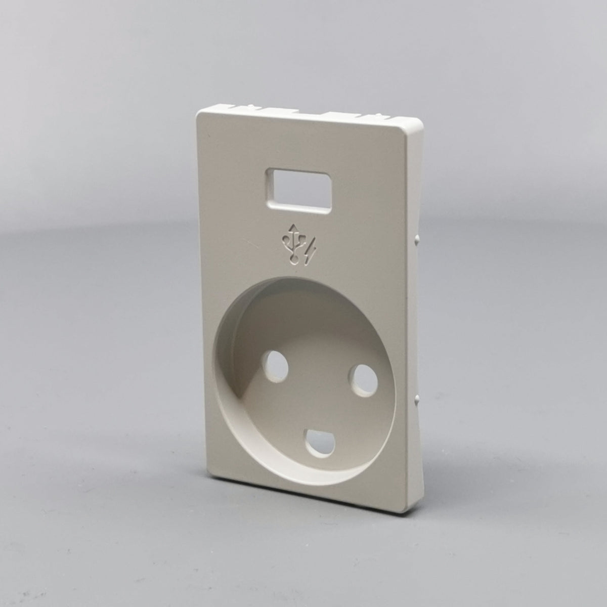 FUGA afdækning Stikk. m/j med 5V USB-lader Lysegrå (360° frame 3)