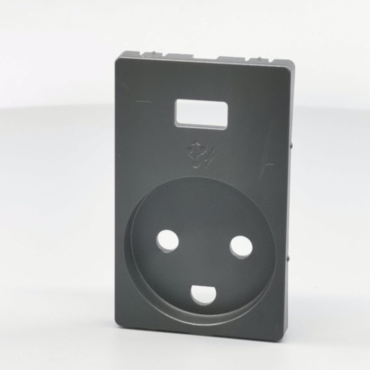 FUGA afdækning Stikk. m/j med 5V USB-lader Koksgrå (360° frame 2)