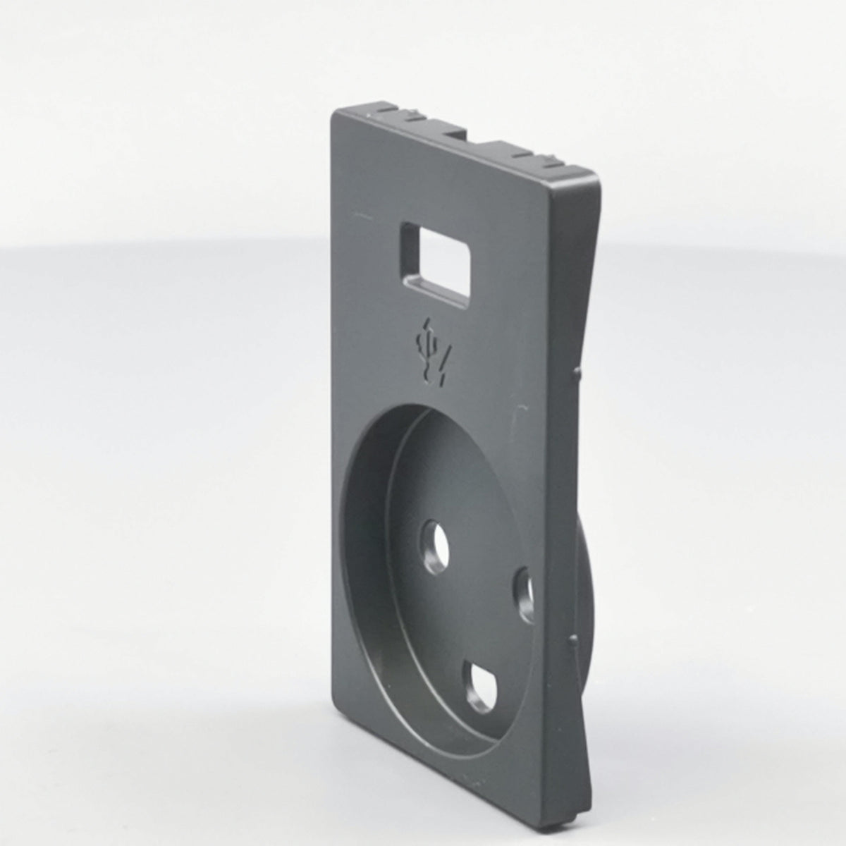 FUGA afdækning Stikk. m/j med 5V USB-lader Koksgrå (360° frame 5)