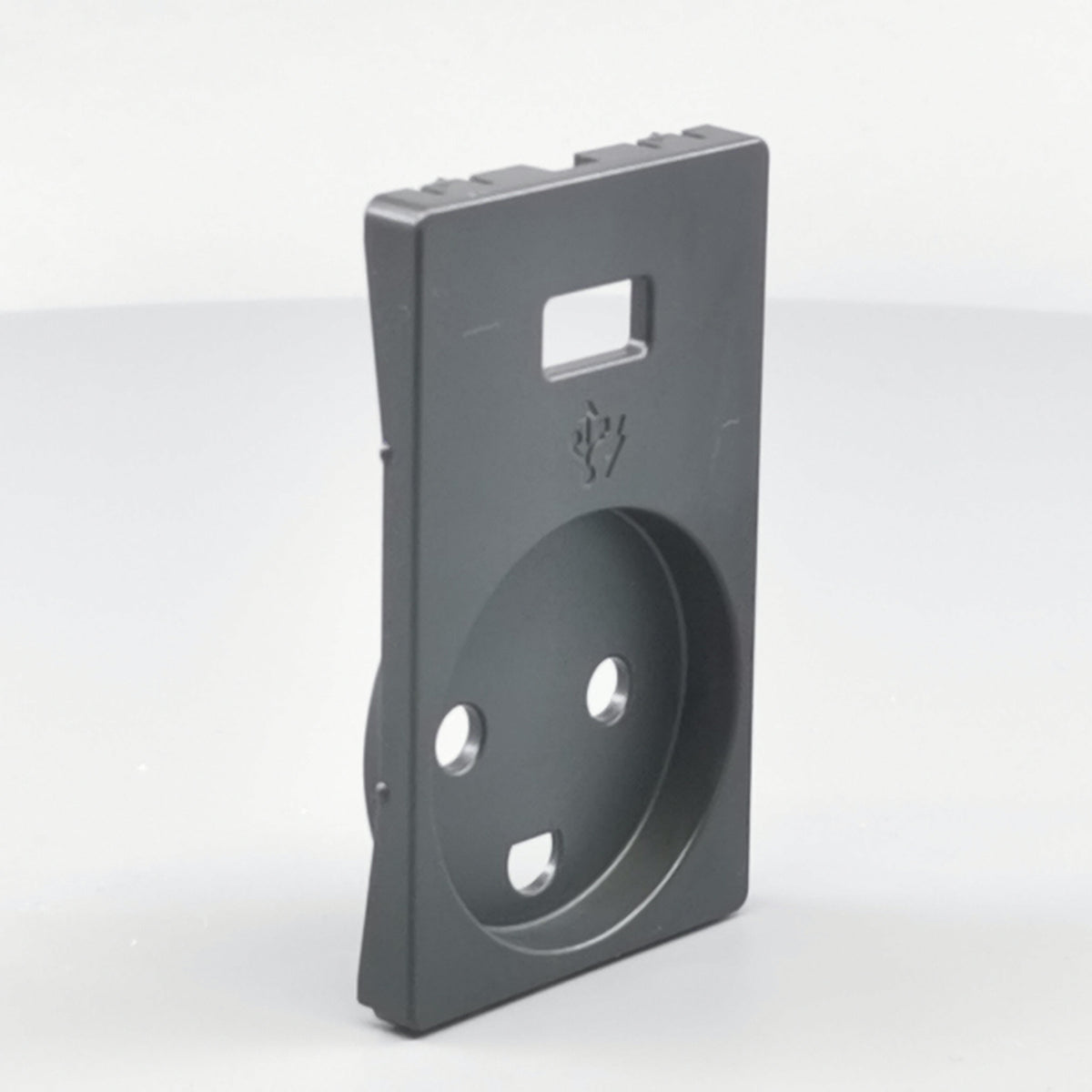 FUGA afdækning Stikk. m/j med 5V USB-lader Koksgrå (360° frame 22)