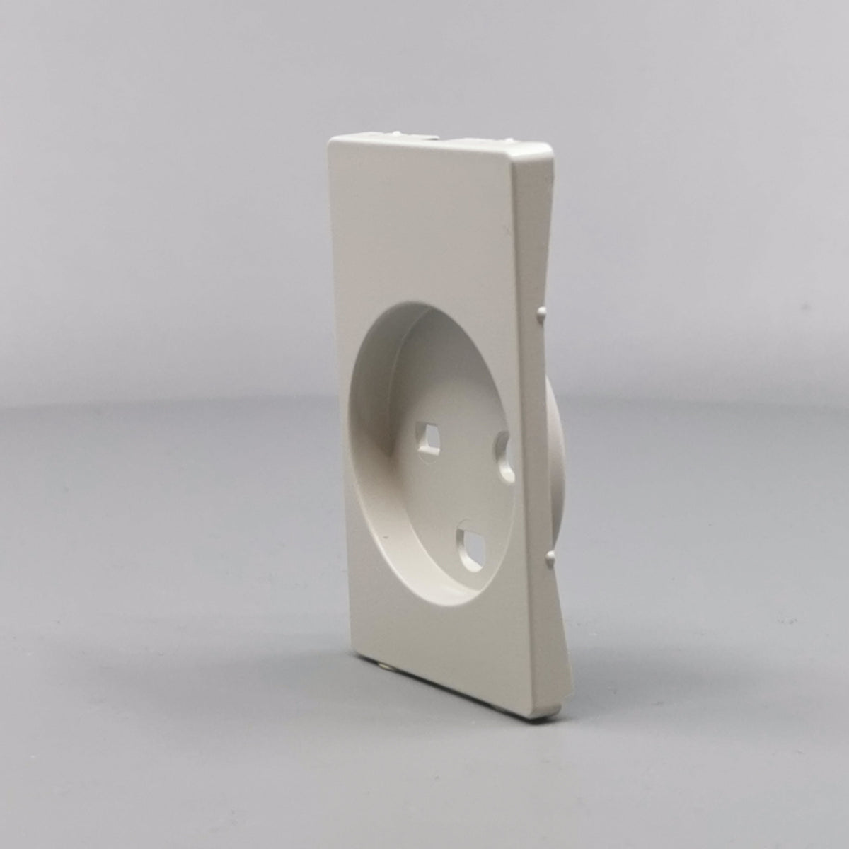 Fuga afdækning til hospital stikkontakt m. jord 1½ modul - lysegrå (360° frame 5)