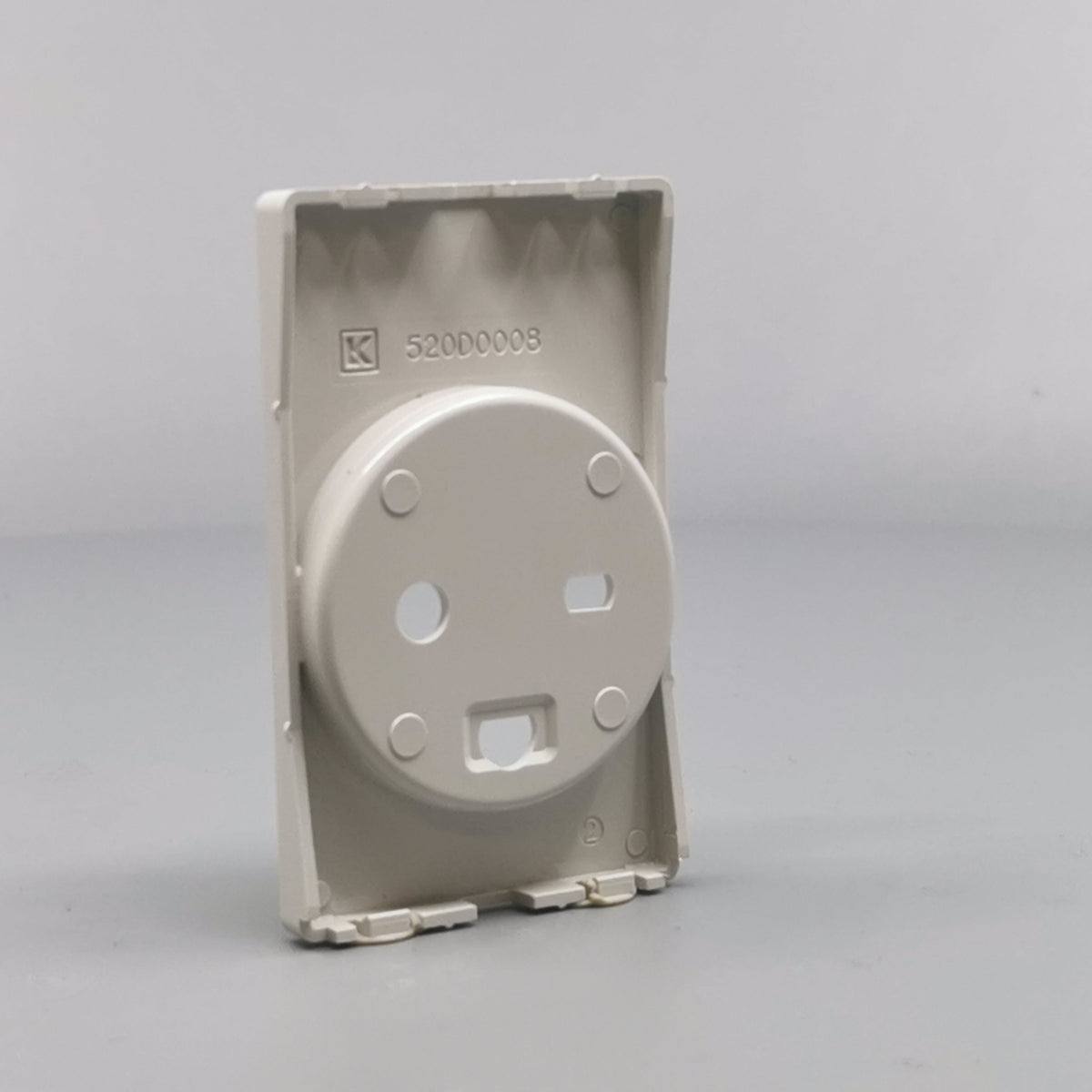 Fuga afdækning til hospital stikkontakt m. jord 1½ modul - lysegrå (360° frame 11)