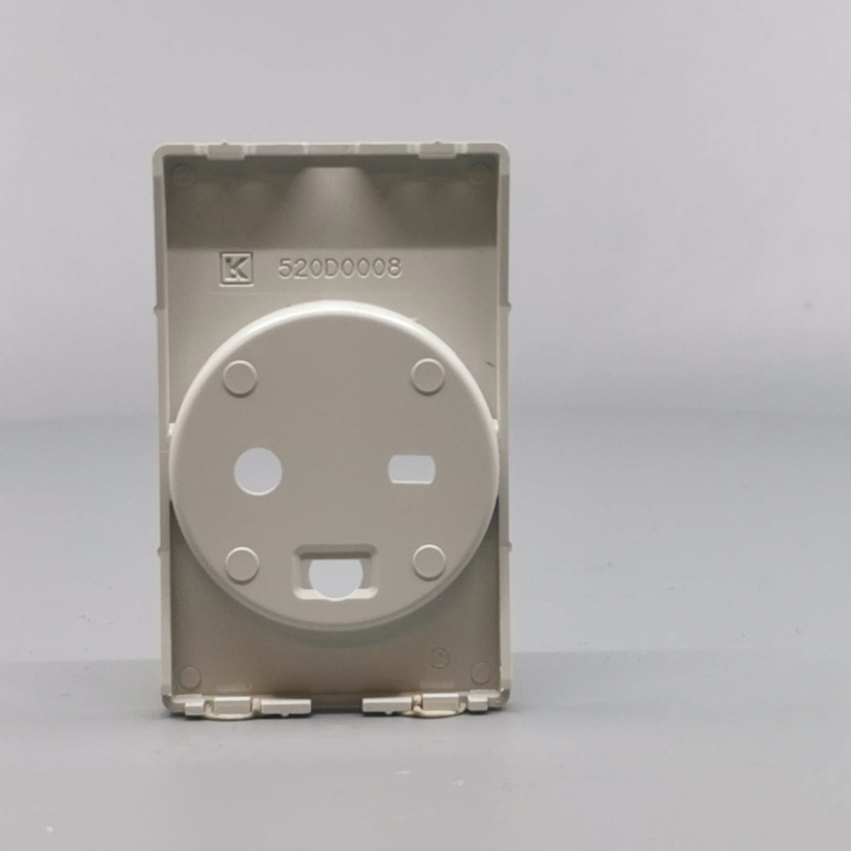Fuga afdækning til hospital stikkontakt m. jord 1½ modul - lysegrå (360° frame 13)