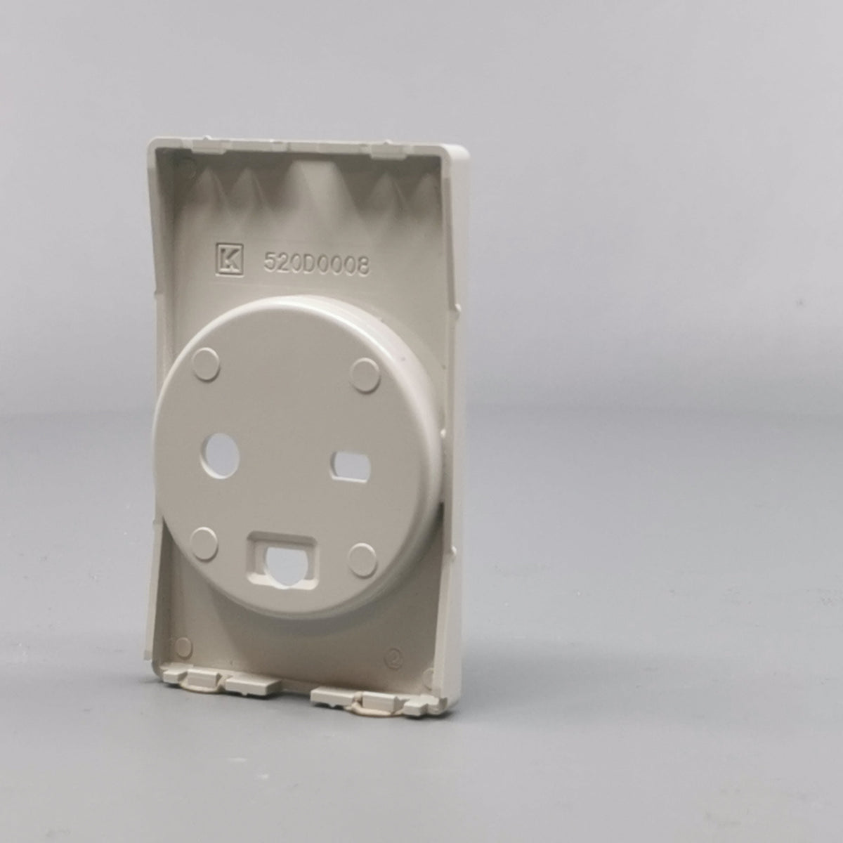 Fuga afdækning til hospital stikkontakt m. jord 1½ modul - lysegrå (360° frame 15)