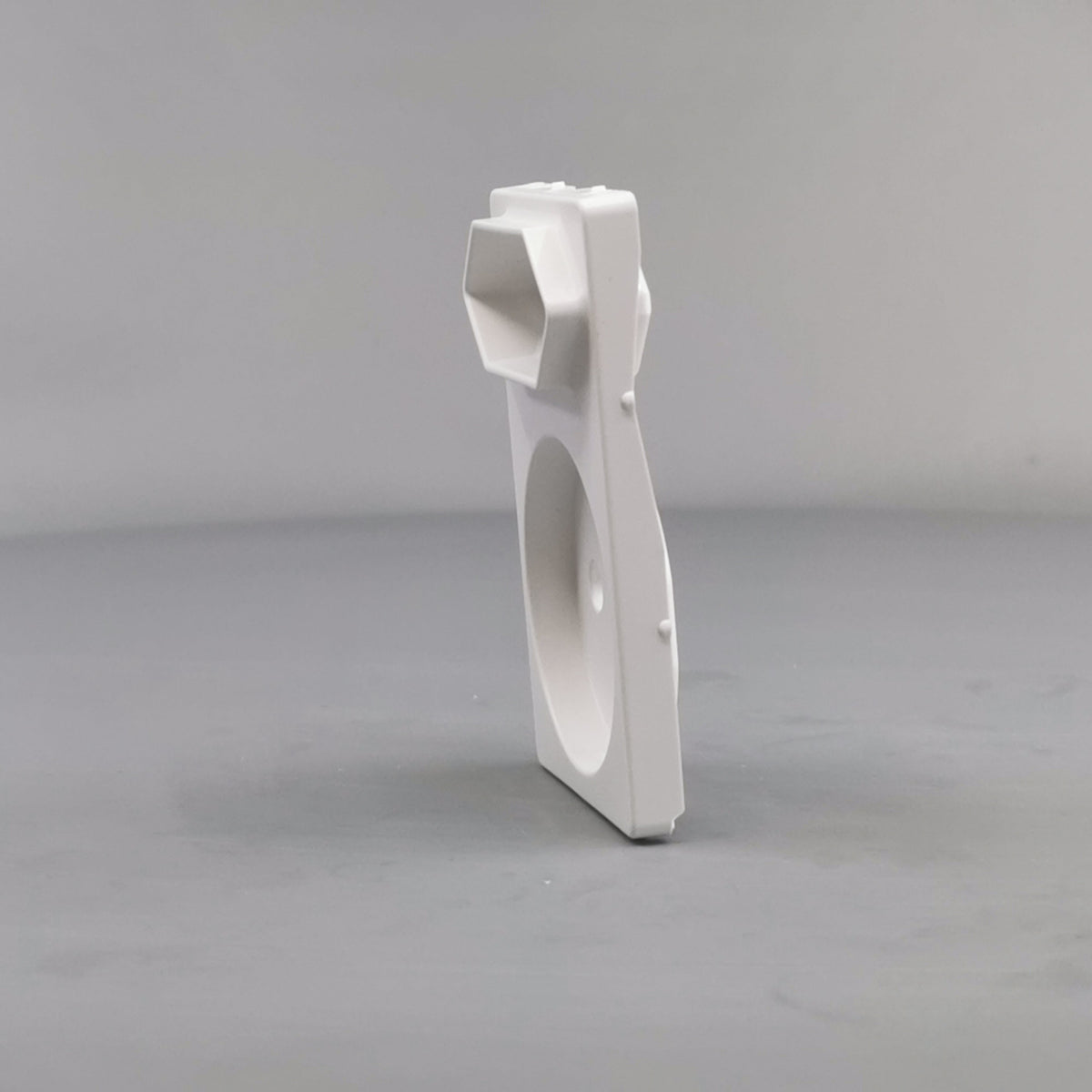 Fuga afdækning dobbelt stikkontakt 1 flad hvid (360° frame 6)