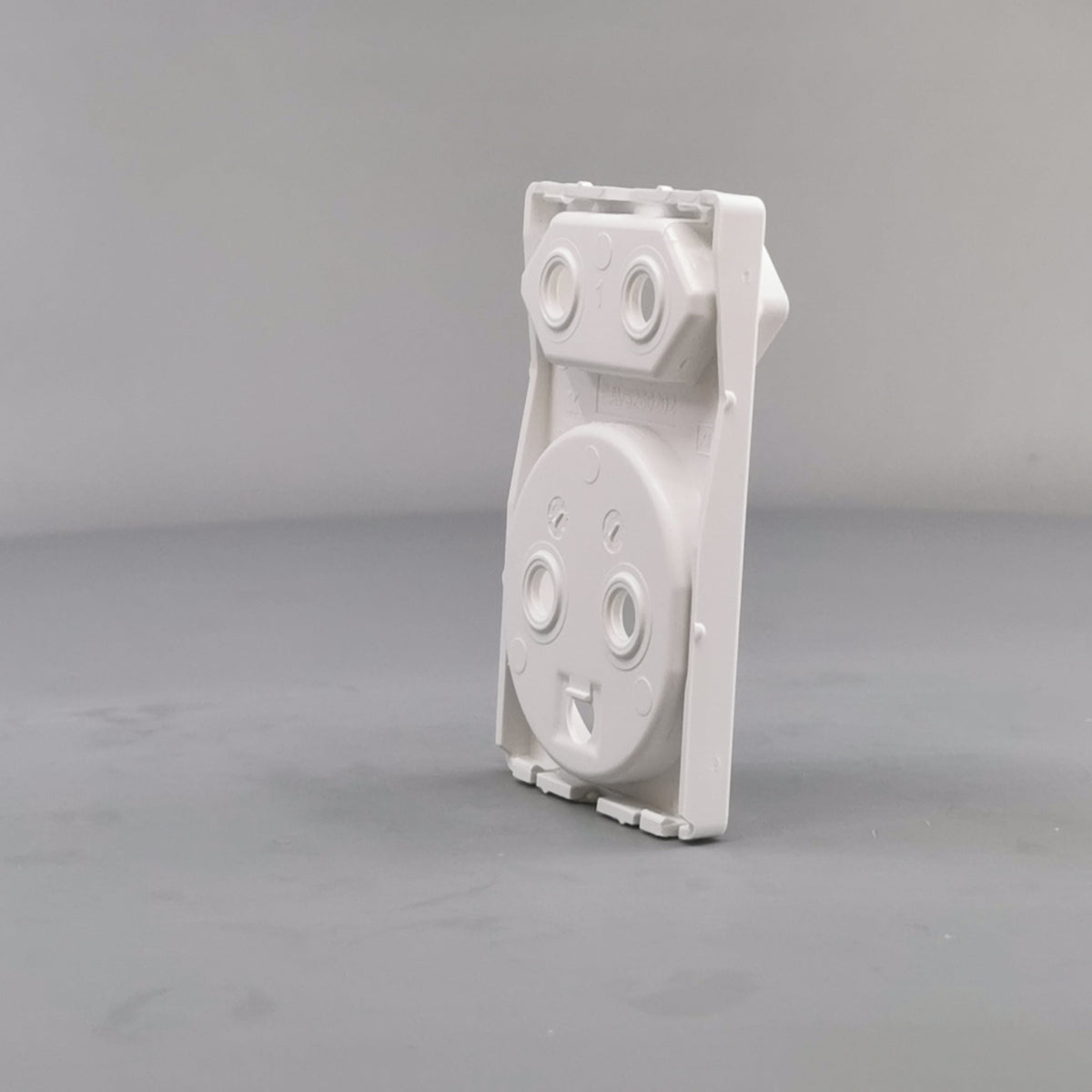 Fuga afdækning dobbelt stikkontakt 1 flad hvid (360° frame 17)