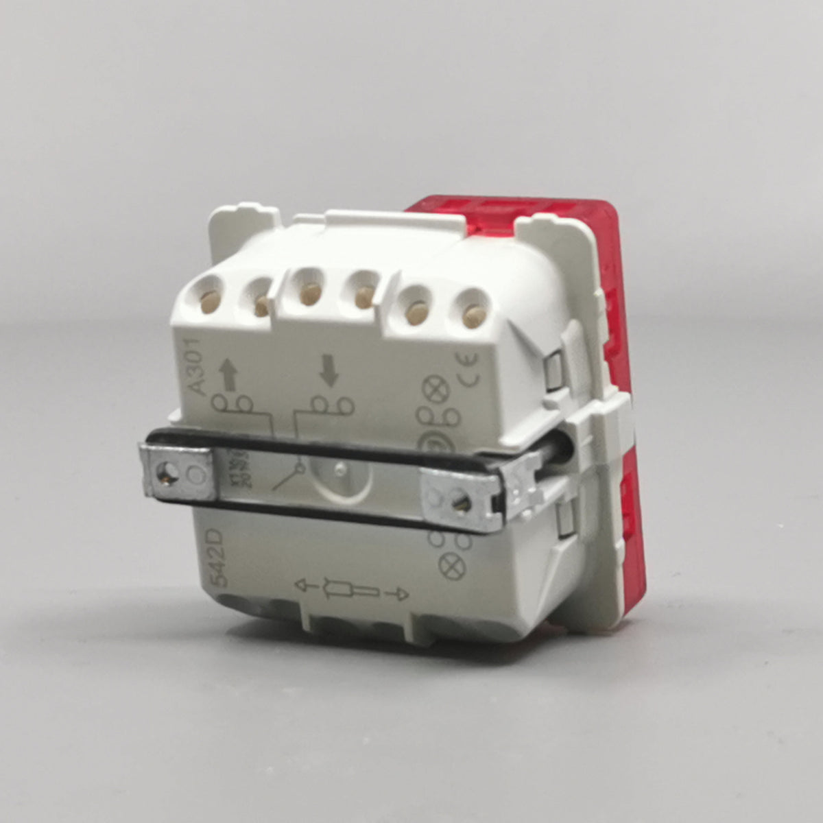 Fuga 1-pol afbryder m/LED lampe 16A uden afdækning (360° frame 15)