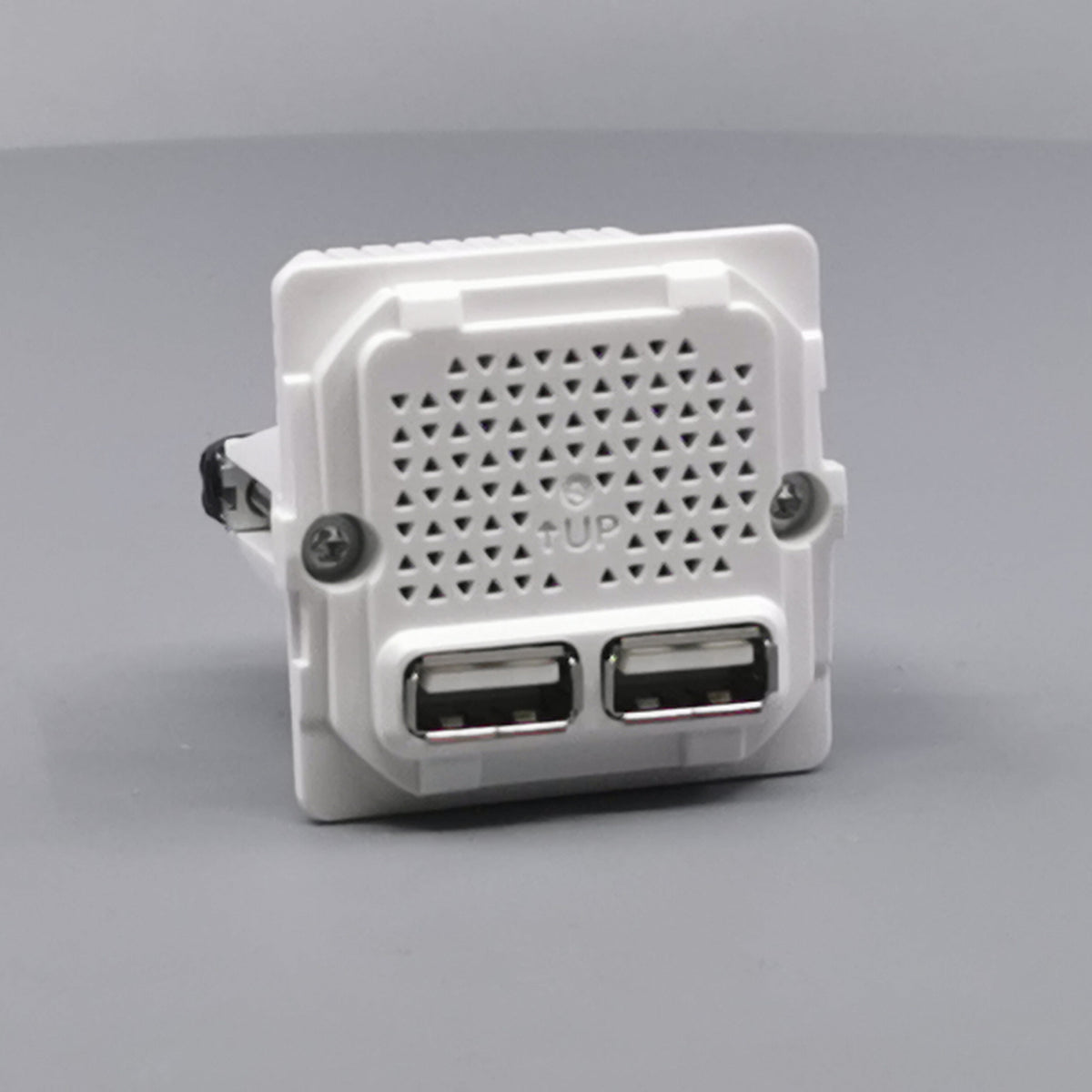 LK Fuga 2xUSB lader 2,1A 1 modul uden afdækning (360° frame 24)