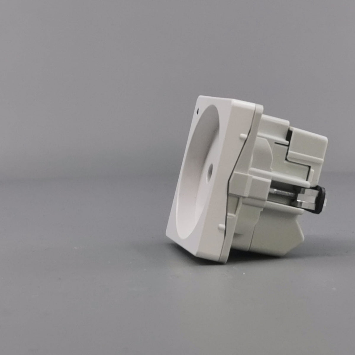 Fuga stikkontakt m. jord og LED lampe 1 modul - hvid (360° frame 6)