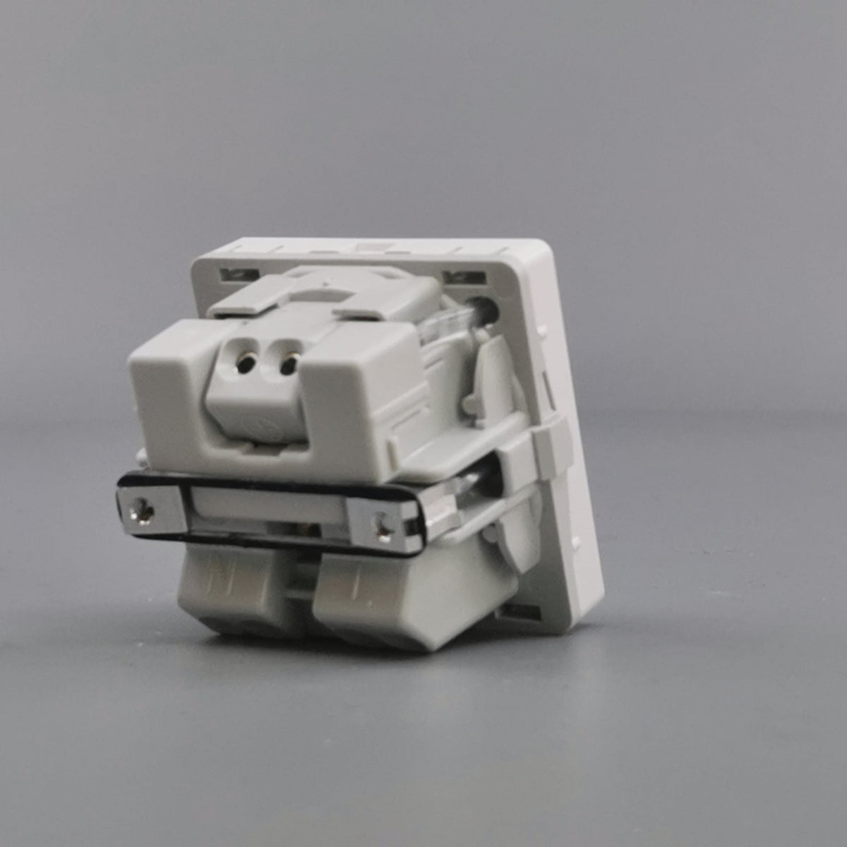 Fuga stikkontakt m. jord og LED lampe 1 modul - hvid (360° frame 15)