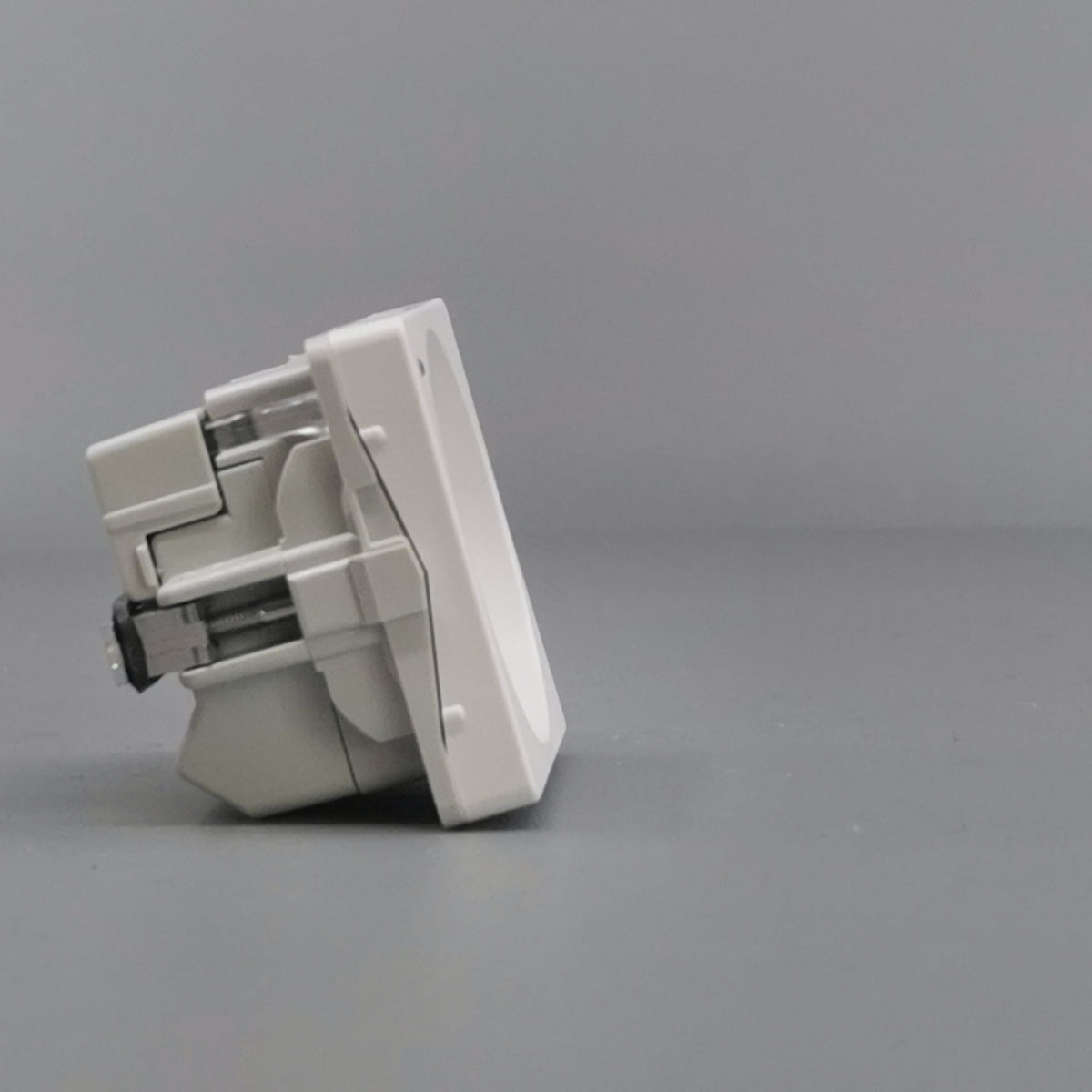 Fuga stikkontakt m. jord og LED lampe 1 modul - hvid (360° frame 19)