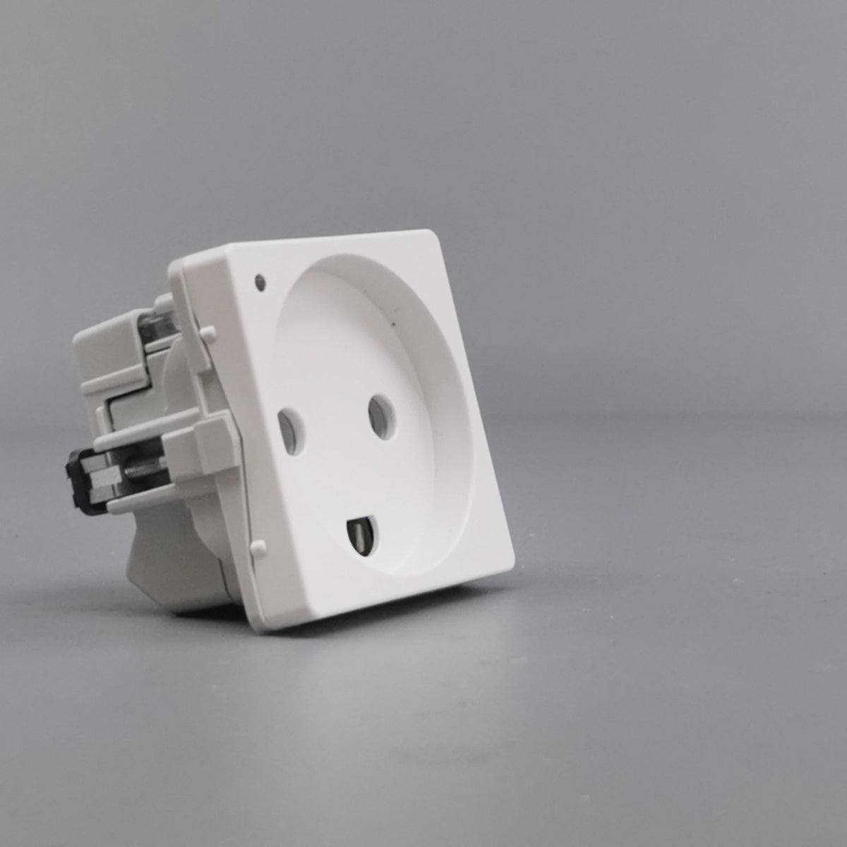 Fuga stikkontakt m. jord og LED lampe 1 modul - hvid (360° frame 21)