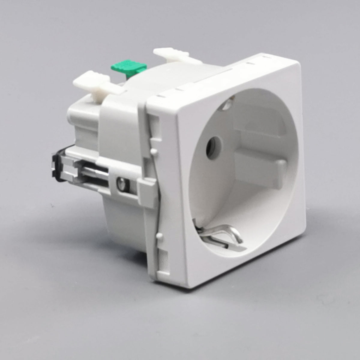 LK Fuga stikkontakt med sidejord 1m - hvid (360° frame 22)