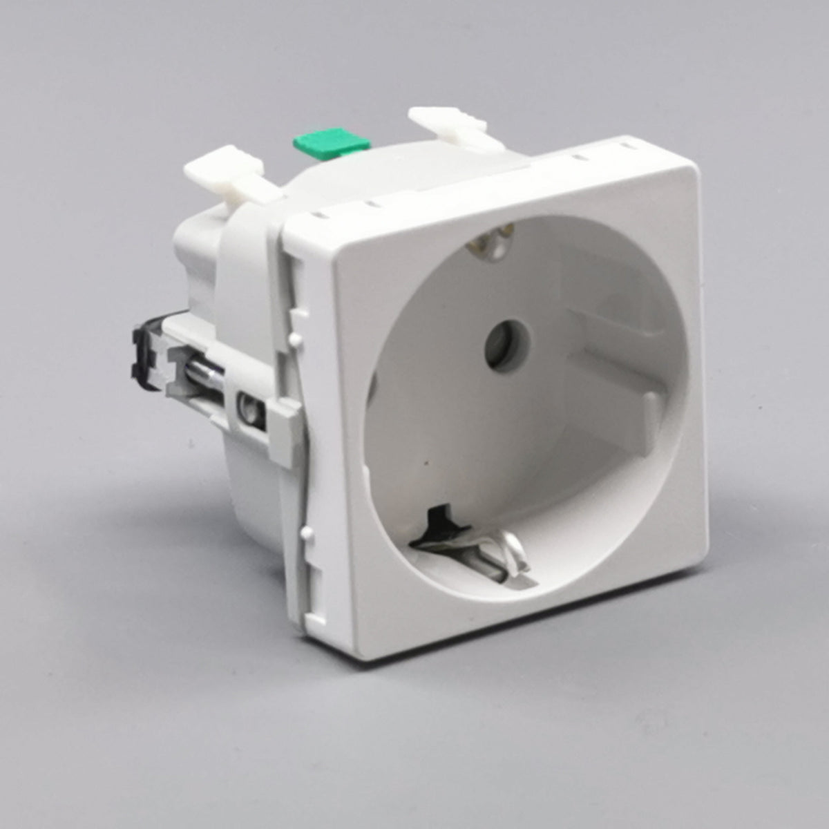 LK Fuga stikkontakt med sidejord 1m - hvid (360° frame 23)