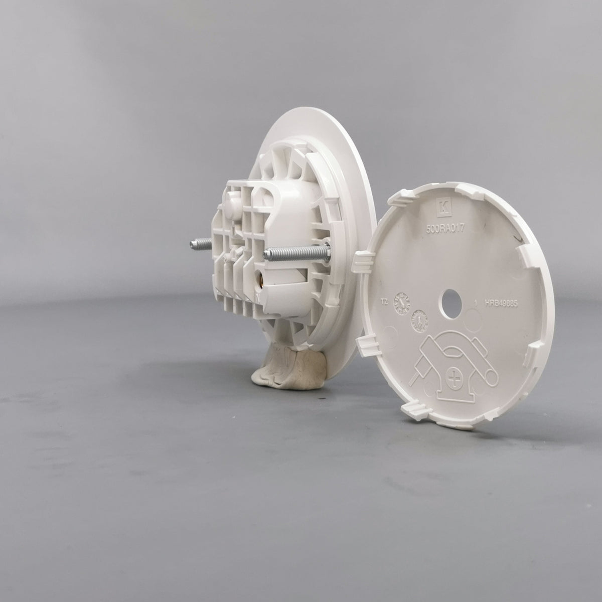 Lampeudtag Ø84mm. 5P Planforsænket Hvid (Ny model) (360° frame 17)