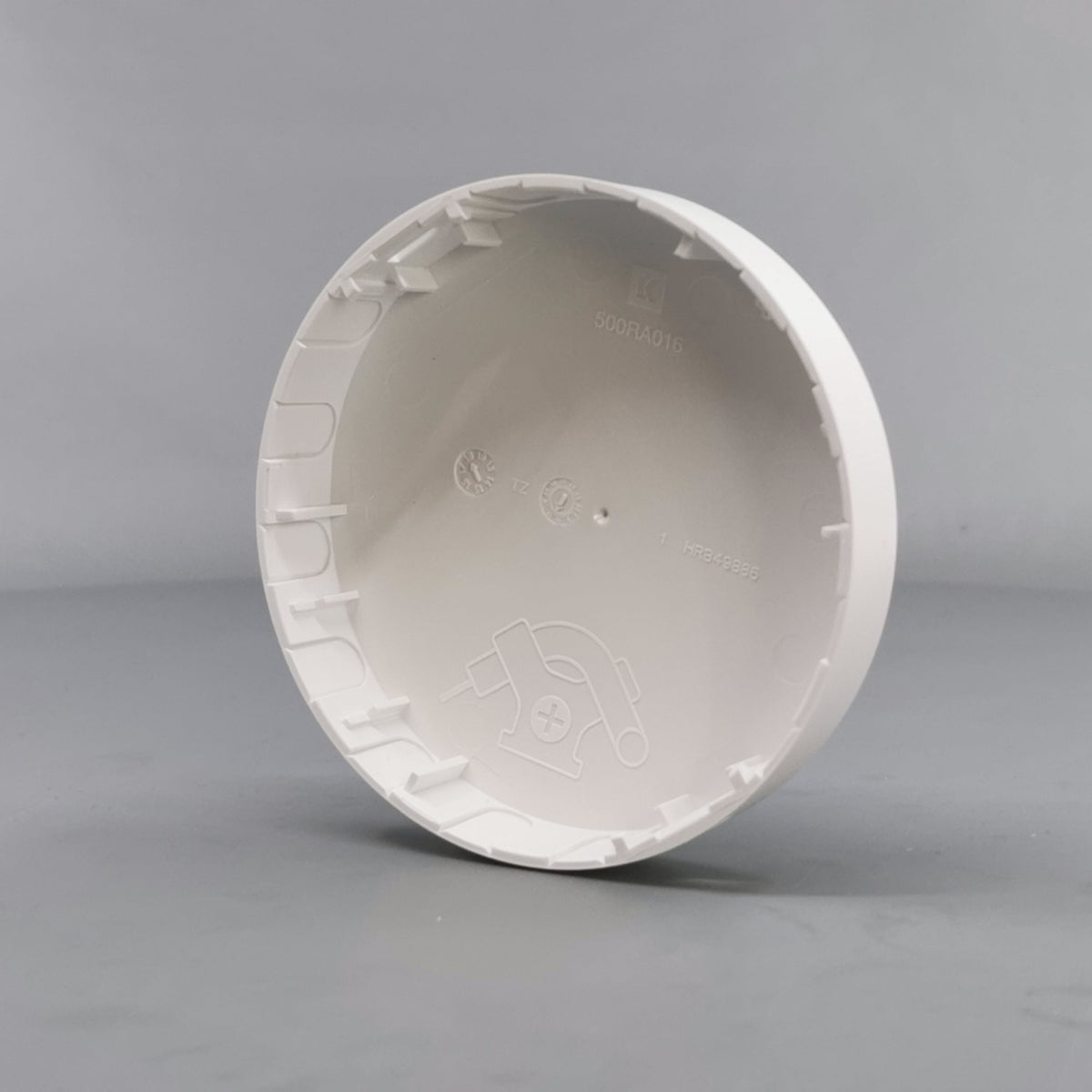 Afdækning for Ø83 m. sideindgang Hvid (Ny model) (360° frame 15)