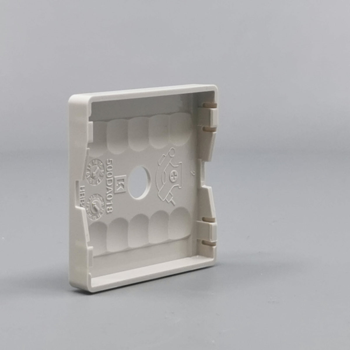 LK Fuga afdækning til lampeudtag 50x50, ny model - lysegrå (360° frame 10)