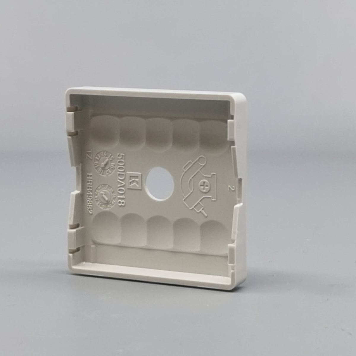LK Fuga afdækning til lampeudtag 50x50, ny model - lysegrå (360° frame 15)