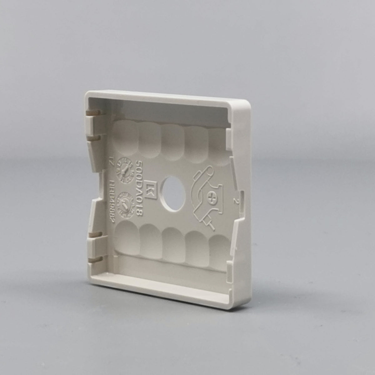 LK Fuga afdækning til lampeudtag 50x50, ny model - lysegrå (360° frame 16)