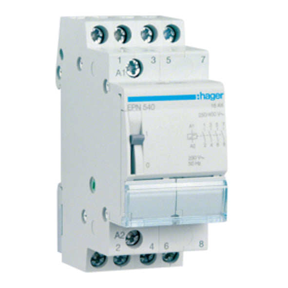 Hager Kiprelæ 230V 4 slutte 2 modul